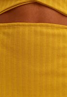 Bayan Sarı Cut-Out ve Yırtmaç Detaylı Elbise