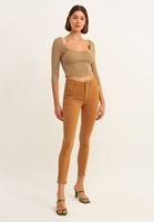Bayan Kahverengi Toparlayıcı Etkili Skinny Pantolon ( TENCEL™ )