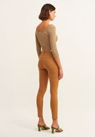 Bayan Kahverengi Toparlayıcı Etkili Skinny Pantolon ( TENCEL™ )