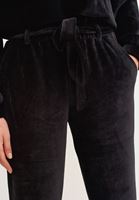 Bayan Siyah Kuşaklı Velvet Jogger Pantolon ( MODAL )