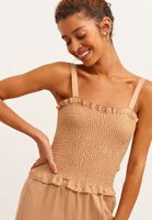 Bayan Kahverengi Gipeli Wide-Leg Tulum