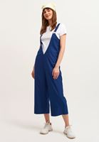 Bayan Lacivert V-Neck Salopet Tulum