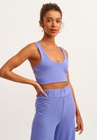 Bayan Mor Sırt Detaylı Esnek Dokulu Büstiyer