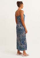 Bayan Çok Renkli Floral Desenli Askılı Elbise