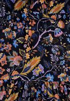 Bayan Çok Renkli Fırfırlı ve Desenli Maxi Elbise