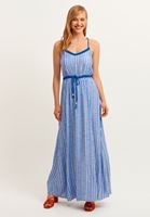 Bayan Lacivert İnce Askılı Uzun Elbise