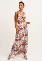 Bayan Çok Renkli Cut-Out Detaylı Maxi Elbise