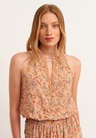 Bayan Çok Renkli Dantelli Halter Yaka Crop Atlet