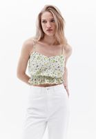 Crop Top ve Volanlı Mini Etek Kombini