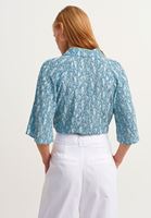 Bayan Çok Renkli Beli Bağlamalı Desenli Gömlek