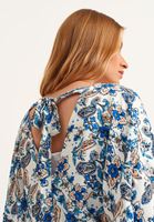 Bayan Çok Renkli Floral Desenli ve Bağcıklı Kimono