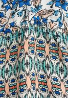Bayan Çok Renkli Floral Desenli ve Bağcıklı Kimono