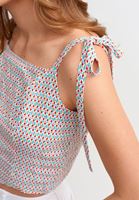 Bayan Çok Renkli Desenli Askılı Atlet