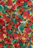 Bayan Çok Renkli Floral Desenli Volanlı Midi Etek