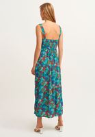 Bayan Çok Renkli Cut-Out Detaylı Maxi Elbise