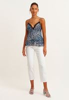 Bayan Çok Renkli Dantel Detaylı Askılı Bluz