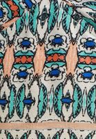Bayan Çok Renkli Desenli Bohem Crop Bluz