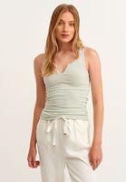 Bayan Yeşil/Gri V Yaka Atlet