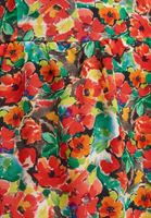 Bayan Çok Renkli Floral Desenli Uzun Elbise