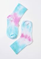 Bayan Pembe Batik Desenli Ankle Çorap