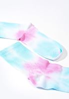 Bayan Pembe Batik Desenli Ankle Çorap