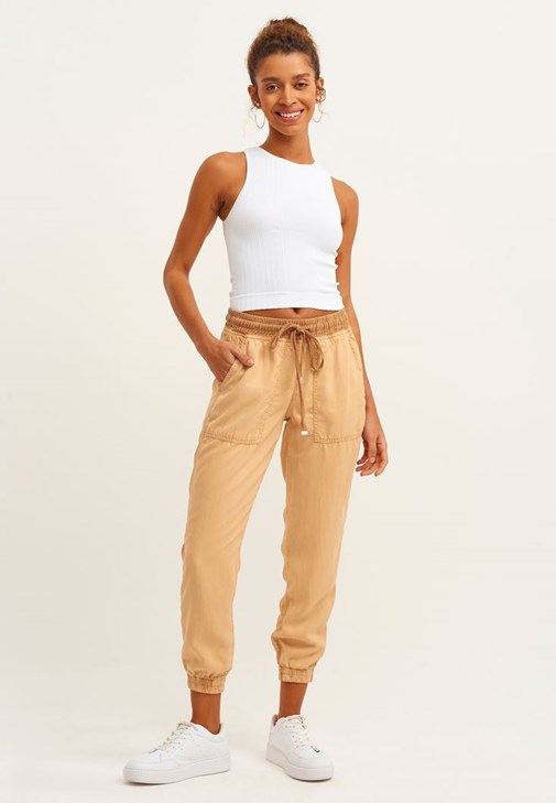 Kahverengi Yumuşak Dokulu Jogger Pantolon ( TENCEL™ )