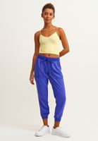 Bayan Lacivert Yumuşak Dokulu Jogger Pantolon ( TENCEL™ )