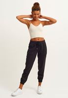 Bayan Siyah Yumuşak Dokulu Jogger Pantolon ( TENCEL™ )