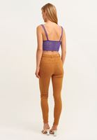 Bayan Kahverengi Push Up Etkili Skinny Pantolon ( TENCEL™ )
