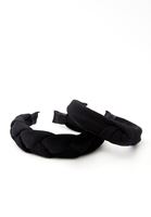 Bayan Siyah Örgü Detaylı Taç