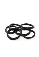 Bayan Siyah Lastik Toka Seti