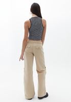 Oversize Baskılı Sweatshirt ve Kargo Pantolon Kombini