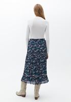 Bayan Çok Renkli Pileli Midi Etek