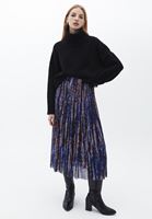 Bayan Çok Renkli Pileli Midi Etek