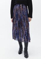 Bayan Çok Renkli Pileli Midi Etek