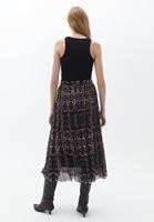 Bayan Çok Renkli Pileli Midi Etek