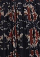 Bayan Çok Renkli Pileli Midi Etek