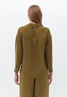 Bayan Yeşil Boyfriend Cepli Gömlek ( TENCEL™ )