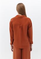 Bayan Kiremit Boyfriend Cepli Gömlek ( TENCEL™ )