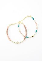 Bayan Çok Renkli Boncuklu Bileklik Seti