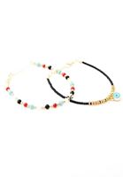Bayan Çok Renkli Boncuklu Bileklik Seti