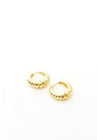 Bayan Altın Detaylı Halka küpe