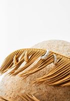 Bayan Altın Detaylı Halka küpe