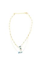 Bayan Altın Nazar Boncuklu Kolye