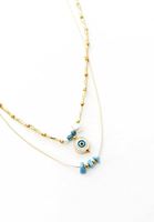 Bayan Altın Nazar Boncuklu Kolye