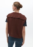 Bayan Kahverengi Polo Yaka Triko Süveter
