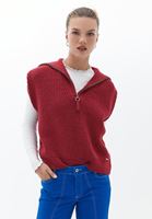 Bayan Pembe Polo Yaka Triko Süveter