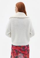 Bayan Krem Kürk Detaylı Hırka