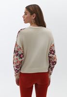 Bayan Çok Renkli Düğme Detaylı Desenli Hırka