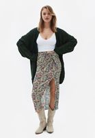 Bayan Yeşil Midi Triko Hırka